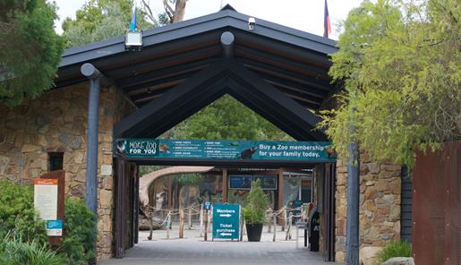 Healesville Sanctuary's Main Entrance.