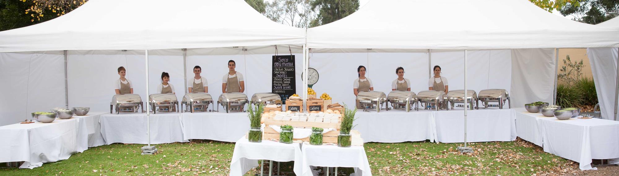 Marques provide a shady outdoor location to have a buffet style lunch for your next private event. 